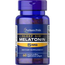 Мелатонін Puritans Pride Melatonin 5 mg 60 softgel