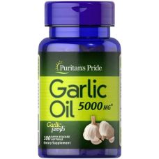 Часникова олія Puritans Pride Garlic Oil 5000 мг 100 капс
