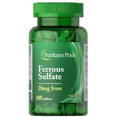 Залізо сульфат Puritans Pride Iron Ferrous Sulfate 28 мг 100 таб