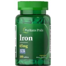 Залізо сульфат Puritans Pride Iron Ferrous Sulfate 65 мг 100 таб
