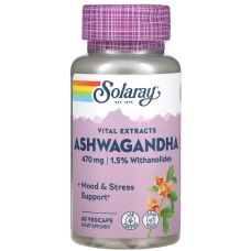 Ашваганда Екстракт кореня Solaray Ashwagandha Root Extract 470 мг 60 вег капс