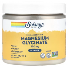 Магній Гліцинат Solaray Magnesium Glycinate Powder 350 мг 179 г Без смаку