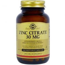 Цинк Цитрат Solgar Zinc Citrate 30 мг 100 вег капс