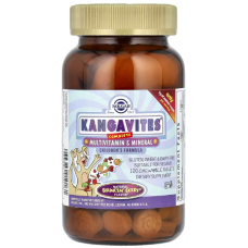 Мультивітаміни для дітей зі смаком ягід Solgar Kangavites Multivitamin Mineral 120 Жувальних таблеток