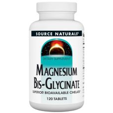 Бісгліцинат магнію Source Naturals Magnesium BisGlycinate 120 таб