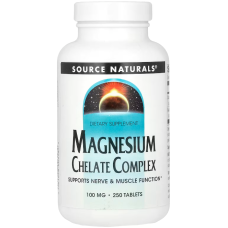 Магний Хелат Source Naturals Magnesium Chelate Complex 100 мг 250 таб