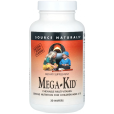 Мультивітаміни для дітей віком від 2 до 10 років Source Naturals Mega-Kid 30 ягідних жувальних цукерок