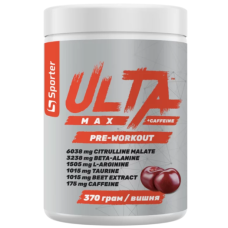 Предтренировочный комплекс Sporter Ulta Max Pre Workout + caffeine 370 г Вишня