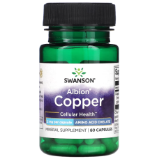 Мідь хелат Swanson Albion Copper 2 мг 60 капс