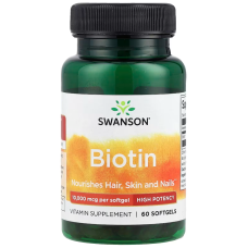 Биотин Swanson Biotin 10 000 мкг 60 софтгель