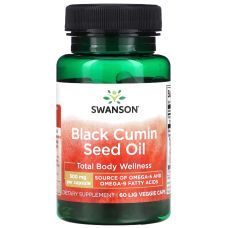 Олія насіння чорного кмину Swanson Black Cumin Seed Oil 500 мг 60 капс