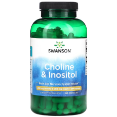 Холин с Инозитолом Swanson Choline and Inositol 250 мг + 250 мг 250 капc