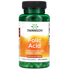 Фолиевая кислота Swanson Folic Acid 800 мкг 250 капс