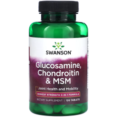 Комплекс для суставов Хондропротектор Swanson Glucosamine Chondroitin MSM 120 таб