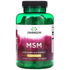 МСМ (Сера, Метилсульфонилметан) Swanson MSM 1500 мг 120 таб