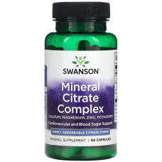 Мінеральний цитратний комплекс Swanson Mineral Citrate Complex 60 капсул