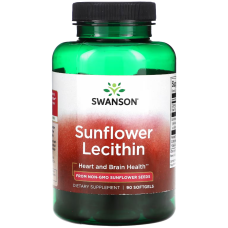 Соняшниковий Лецитин Swanson Sunflower Lecithin 1200 мг 90 софтгель