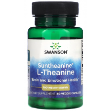 Амінокислота L-теанін Swanson Suntheanine L-Theanine 100 мг 60 капс