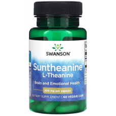 Амінокислота L-теанін Swanson Suntheanine L-Theanine 200 мг 60 капс