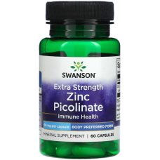 Цинк Піколінат підвищеної сили дії Swanson Zinc Picolinate 50 мг 60 капс