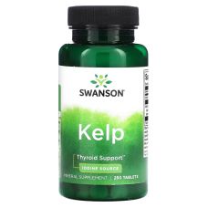 Келп (йод із бурих водоростей) Swanson Kelp Iodine Source 225 мкг 250 таб