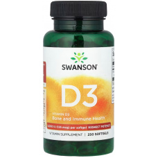 Вітамін Д3 Swanson Vitamin D3 Highest Potency 5000 МО 250 софтгель