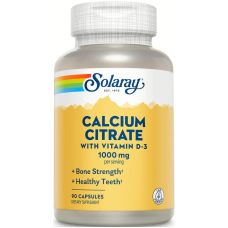 Цитрат кальцію з вітаміном Д3 Solaray Calcium Citrate with Vitamin D3 1000 мг 90 капсул