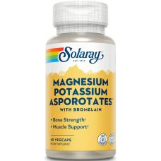 Аспоротат магния и калия с бромелаином Solaray Magnesium & Potassium Asporotates 60 растительных капсул