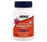 NOW Foods Vitamin D3 2000 МО 240 softgels