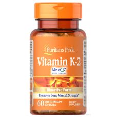 Вітаміни Puritans Pride Vitamin K-2 (MenaQ7) 50 mcg 60 Softgels
