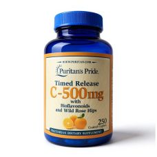 Витамин С Puritans Pride Vitamin C 500 with Rose Hips Time Release 500 мг 250 капсул