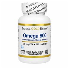 Омега-3 рыбий жир California Gold Nutrition Omega 800 EPA/DHA 800 мг 30 софтгель