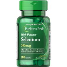 Минерал Селен Puritans Pride Selenium 200 мкг 100 таб