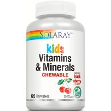 Мультивитамины для детей Solaray Kids Vitamins & Minerals 120 жевательных таблеток со вкусом вишни