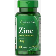 Минералы Цинк Puritans Pride Zinc 50 mg 100 каплет