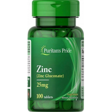 Мінерал Цинк Puritans Pride Zinc 25 mg 100 tab